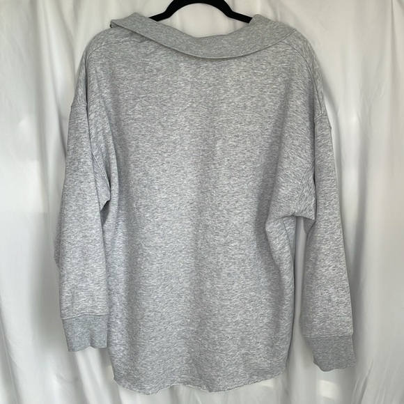 Aerie oversized gray quarter zip - Picture 2 of 3